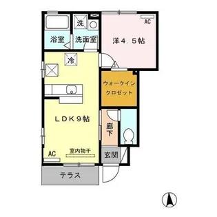 グランシャリオI番館【1階】の間取り