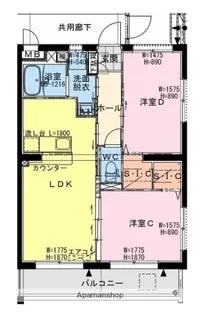 BIJL(ベイル)【3階】の間取り