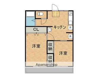レピュート原田【Ⅰ-205号室】の間取り