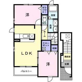 ソレイユメゾンA棟【2階】の間取り