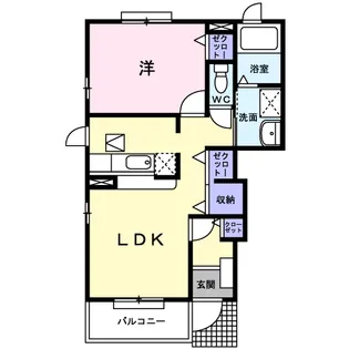 ソレイユメゾンA棟【1階】の間取り