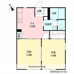セフィラヒロセ【C102号室】の間取り