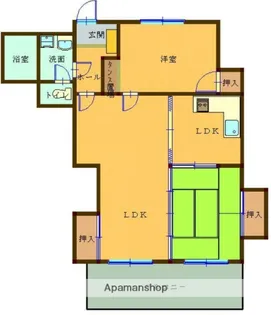バンベールハウスA【302号号室】の間取り