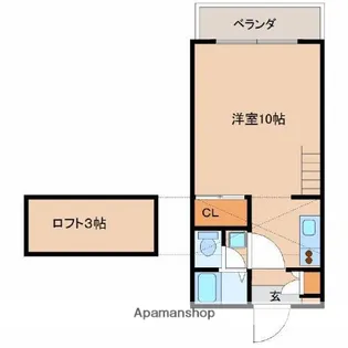 ブルージュハイム【106号室】の間取り