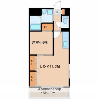 ウエストコースト【2階】の間取り