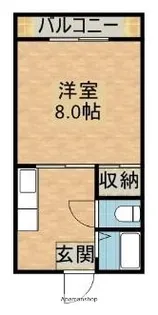 高洲コーポ【201号室】の間取り