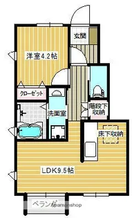 ローザガーネット【105号室】の間取り