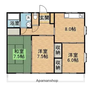 日高コーポ(大塚町)【2階】の間取り