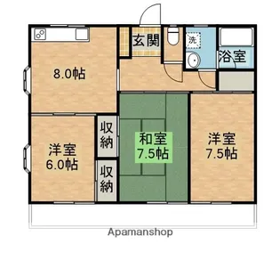 日高コーポ(大塚町)【2階】の間取り