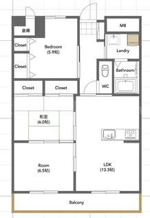 HIGH ART【2階】の間取り