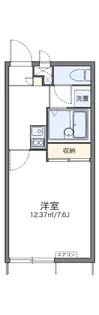 レオパレスリバーサイド下北【1階】の間取り