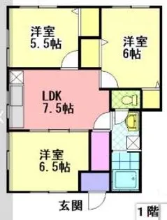 ピュアコート【101号室】の間取り