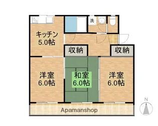 小川コーポ101【402号室】の間取り
