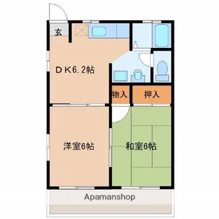コマンスマンⅠ【101号室】の間取り