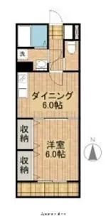 サンライズカワサキ【3階】の間取り
