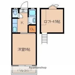 レジデンス三重野【205号室】の間取り