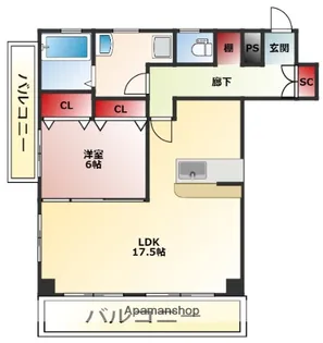 ミネックス川原【4階】の間取り