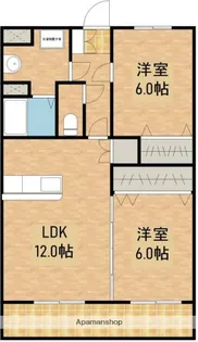 ピーチフローレⅢ【705号室】の間取り