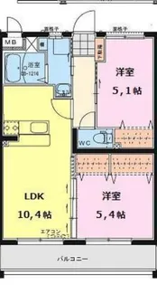 エアフォルクⅢ【4階】の間取り