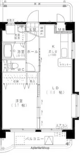 フレスコ和【401号室】の間取り