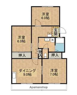 ジョイ檍【205号室】の間取り