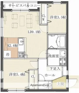 ALTE MEISTER 和知川原【106号室】の間取り