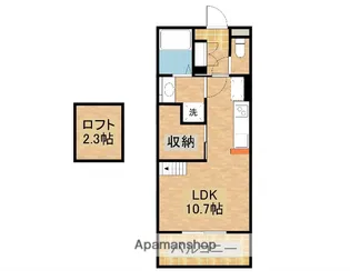 バンベール鶴島【203号室】の間取り