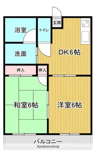 フローラ花山手B【1階】の間取り