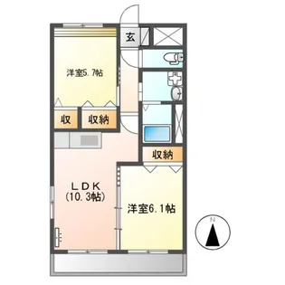 ベル・ブランシュ【2階】の間取り