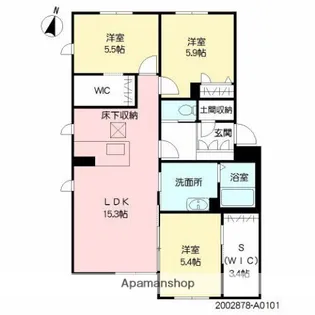 ARISTIO TOWA【101号室】の間取り