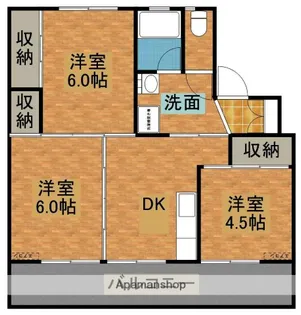 サンコーポラス田野2号棟【204号室】の間取り