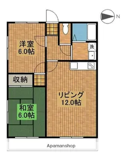 サーティナイン寺原【1階】の間取り