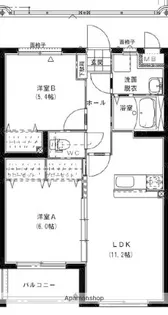パークサイド城ヶ崎【3階】の間取り