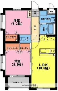 マリア・フローラ【2階】の間取り