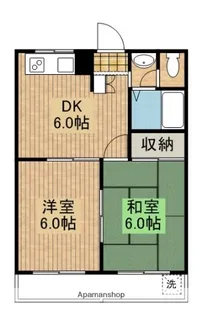 グリーンひむか【202号室】の間取り