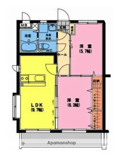 エバーグリーン【305号室】の間取り