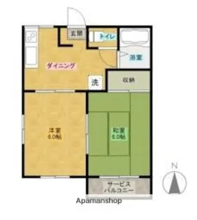 タウニィ希望ヶ丘【101号室】の間取り