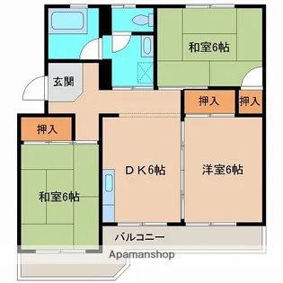 布施ビル【401号室】の間取り