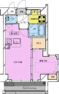 トピカ中津瀬【4階】の間取り