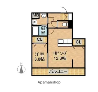 マリベールCELEBRATION【205号室】の間取り