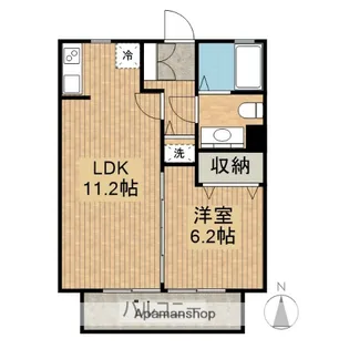 スターリー スカイ【102号室】の間取り
