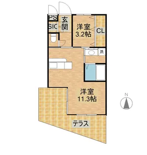 アルテマイスターレーヴⅡ【1階】の間取り
