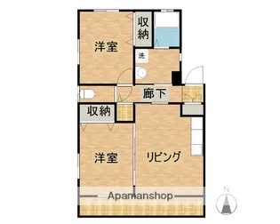 GRANGE HANAGASHIMA【202号室】の間取り