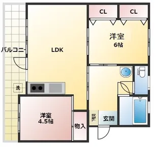 ユウネクスト小松【4階】の間取り
