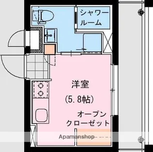 THE ROCK APT【202号室】の間取り