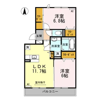 プランドール.Ⅰ Ⅲ【3階】の間取り