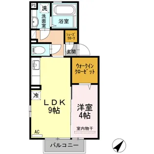 ガーデンフラッツ丸山【2階】の間取り