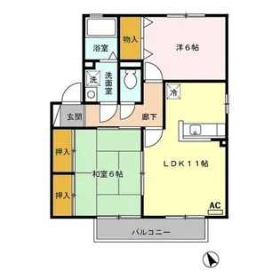 プラージュTOJIKI B棟【2階】の間取り