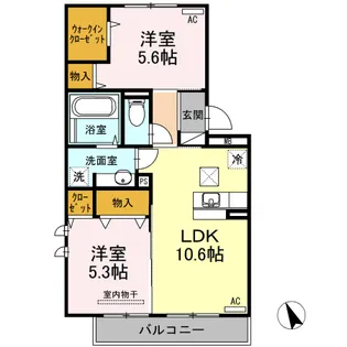 アプリコット【1階】の間取り