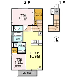 プチプランタン B【2階】の間取り